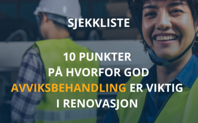 Sjekkliste : 10 punkter for avviksbehandling i renovasjon